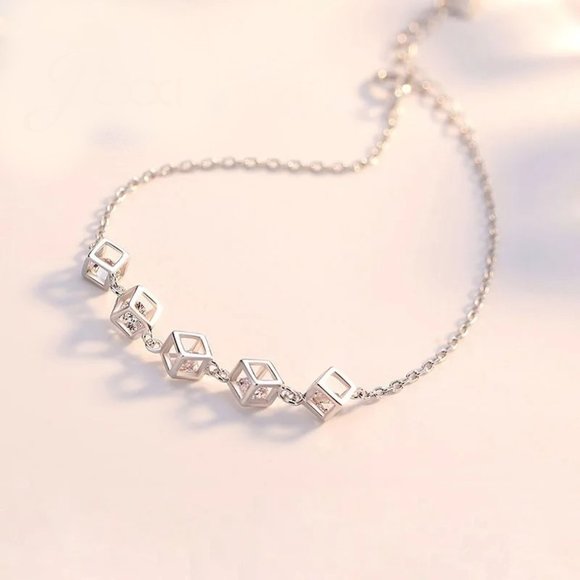 Earrings Necklace Ring And Bracelet Bundle 925 Sterling Silver - Picture 4 of 6